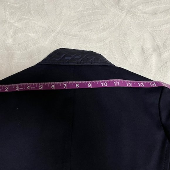 Jones New York Signature Petite Navy Blue Quilted Zip Up Jacket Small - Picture 8 of 14